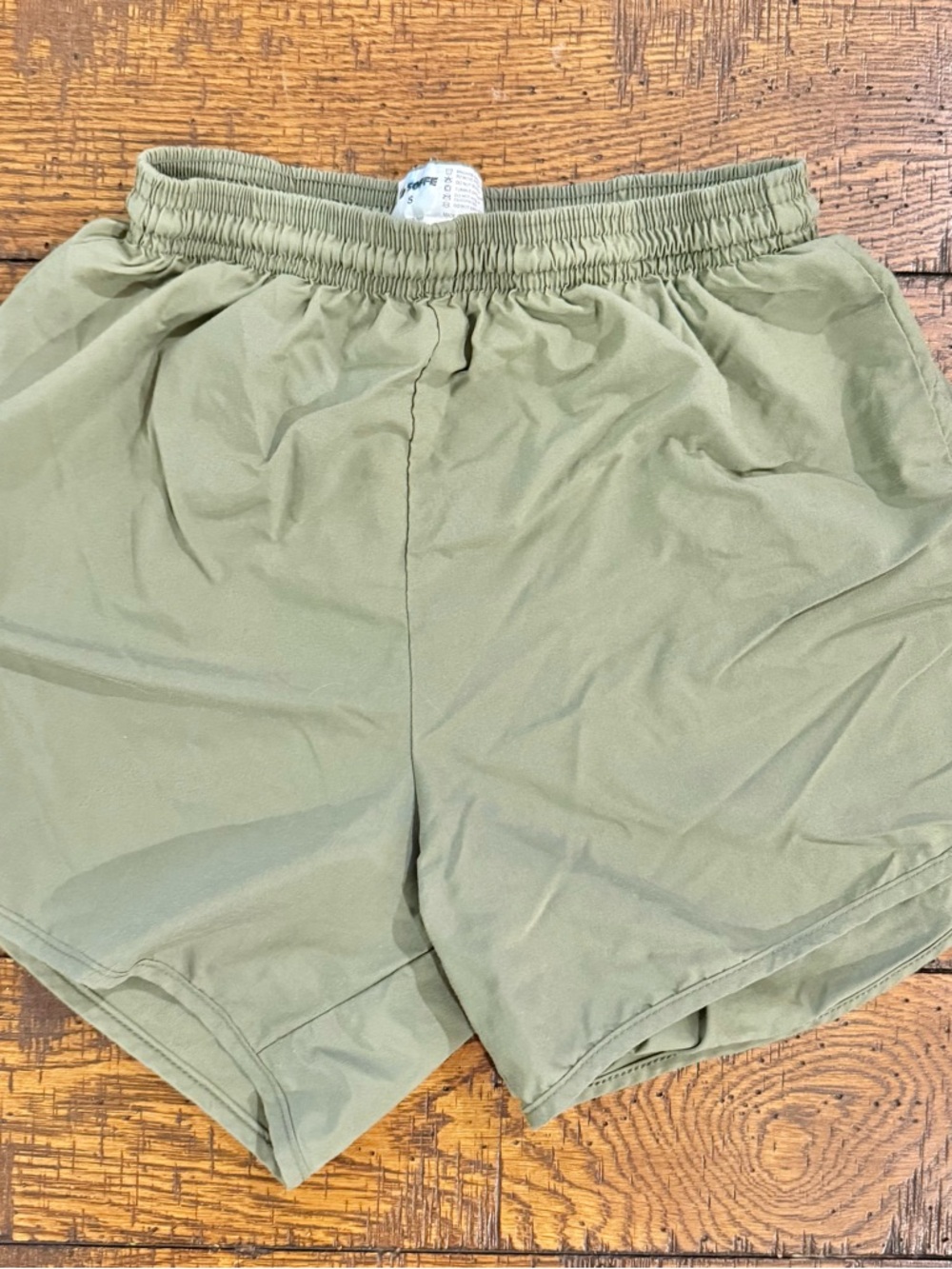 Soffe Shorts Women’s Small Olive Green Nylon Athletic Running Shorts